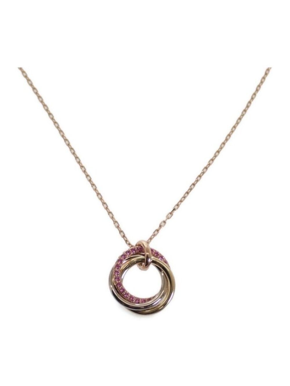 Cartier Trinity Necklace 18K Pink Gold Sapphire